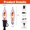 Halloween Flickering Flame String Lights Decorations Indoor Outdoor, 10Ft Twinkle Flame Lights String with 10 Flame Light for Halloween Decorations